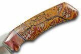 Knife with Noreena Jasper Inlays & Base - Hand-Crafted In Utah #370846-3
